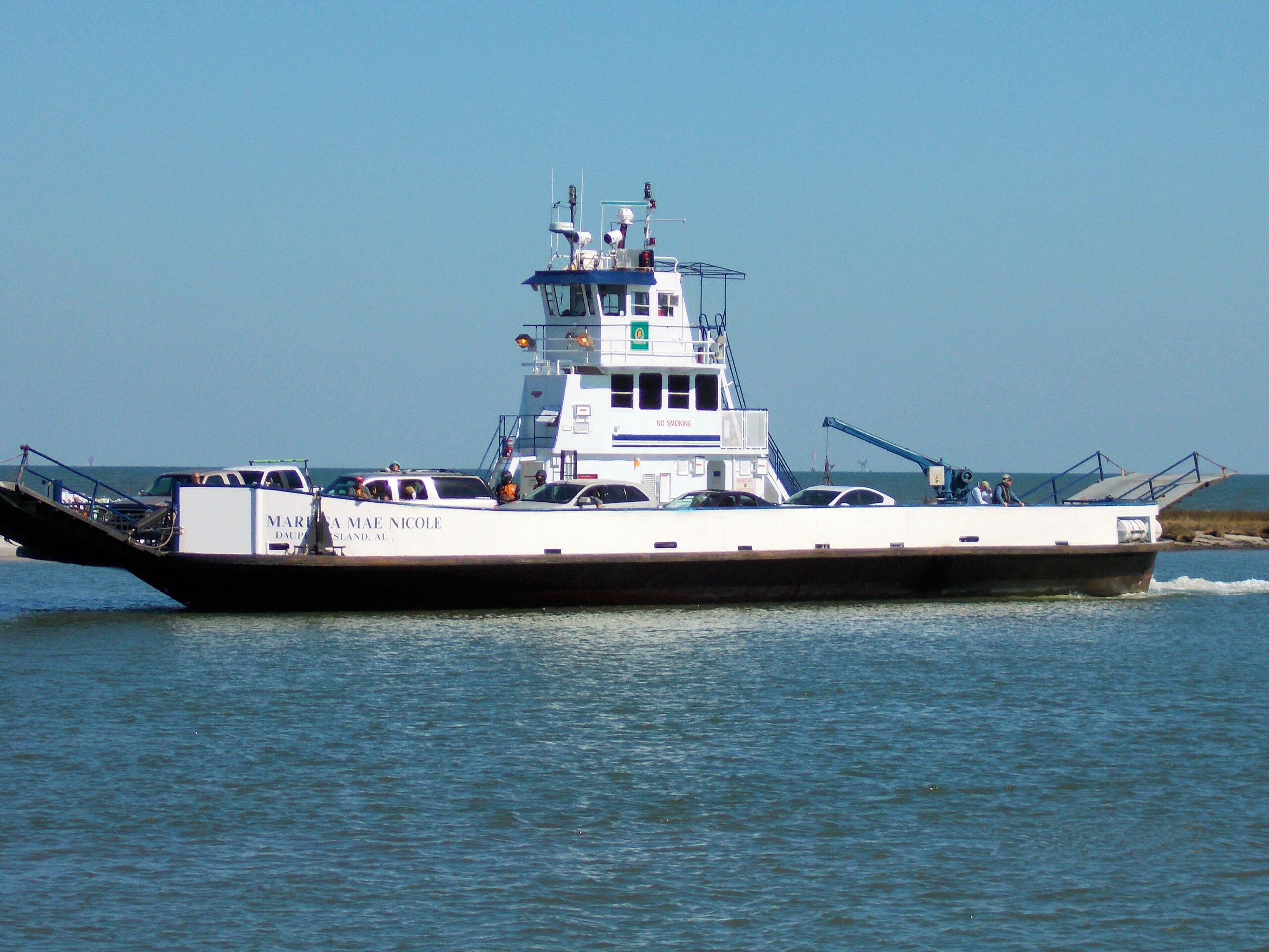 Picture of the Dauphin Island ferry taking people across Mobile Bay